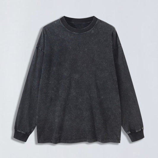 260g Acid washed long sleeve tee
