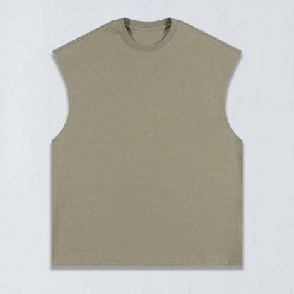 305g Garment dye sleeveless tee