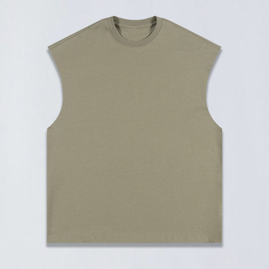 305g Garment dye sleeveless tee