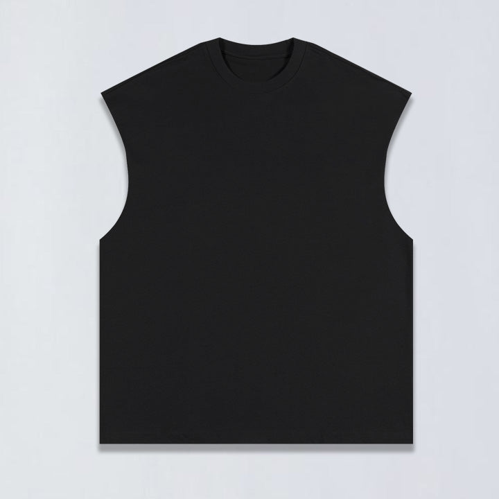 305g Garment dye sleeveless tee