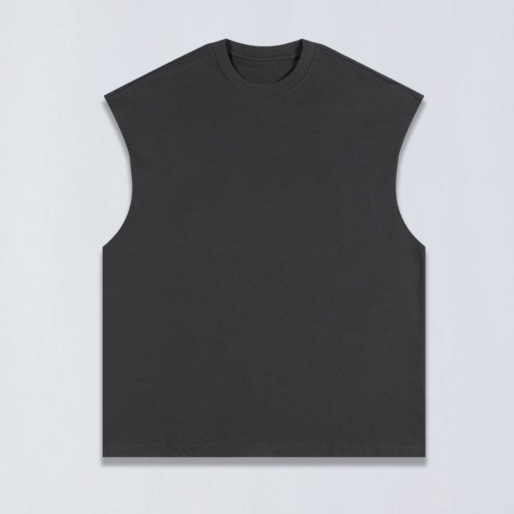 305g Garment dye sleeveless tee