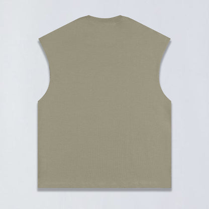 305g Garment dye sleeveless tee