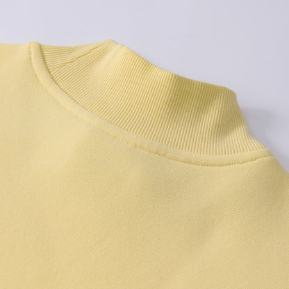 345g Relaxed fleece mock neck sweatshirt