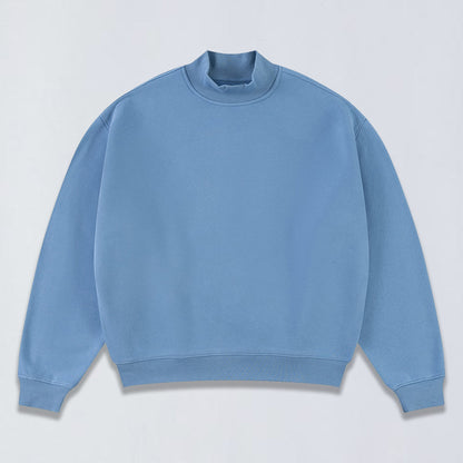 345g Relaxed fleece mock neck sweatshirt
