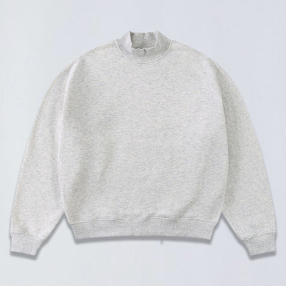 345g Relaxed fleece mock neck sweatshirt