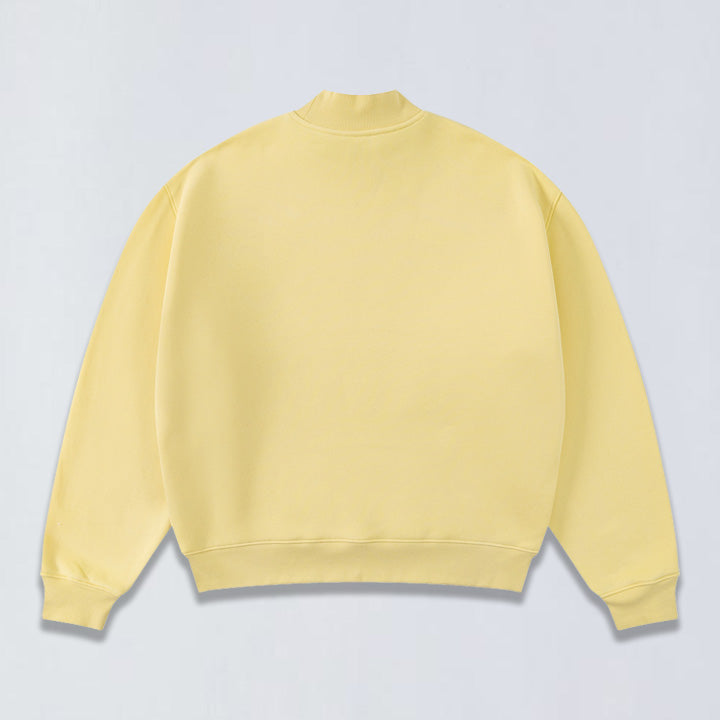 345g Relaxed fleece mock neck sweatshirt