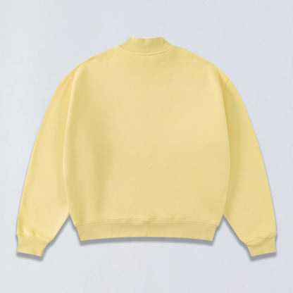 345g Relaxed fleece mock neck sweatshirt