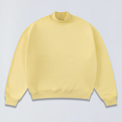 345g Relaxed fleece mock neck sweatshirt