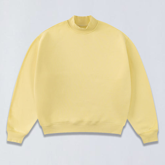 345g Relaxed fleece mock neck sweatshirt